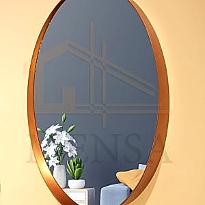 HERA&nbsp;Ahşap Çerçeveli Dekoratif Ayna (Bronz)