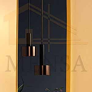 İRİS Ahşap Çerçeveli Dekoratif Ayna (Açık Gold)