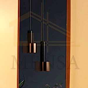 İRİS Ahşap Çerçeveli Dekoratif Ayna (Bronz)